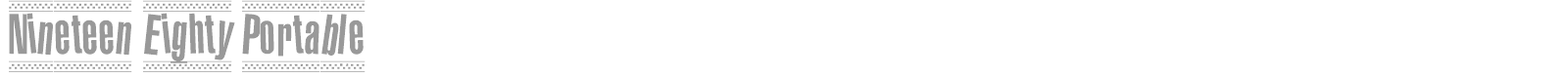 1980 Portable font preview